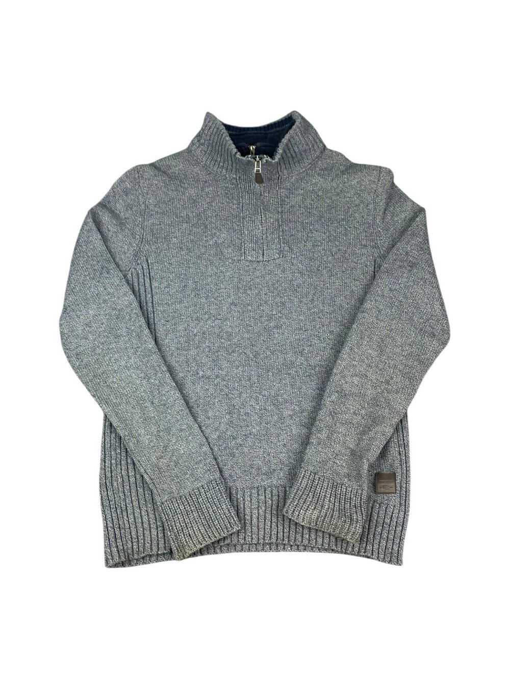 Buffalo by David Bitton Heavy 1/4 Zip Pullover Sweater, Gray, Men’s Size Medium